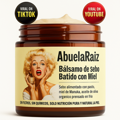 Crema Facial Batida de Sebo de Res y Miel de Manuka
