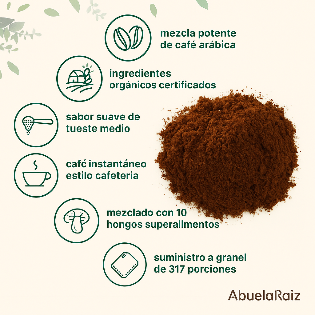 Café de Hongos Orgánico 10 en 1 – Instantáneo