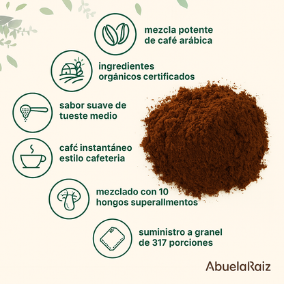 Café de Hongos Orgánico 10 en 1 – Instantáneo