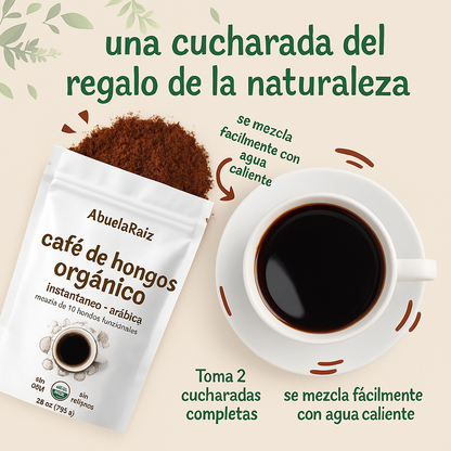 Café de Hongos Orgánico 10 en 1 – Instantáneo
